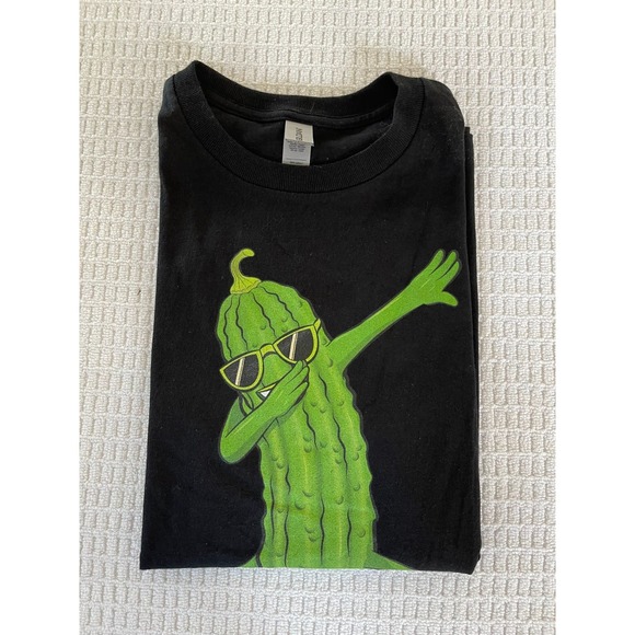 Dabbing Pickle t shirt Adult unisex Small Black short sleeve - Picture 1 of 4